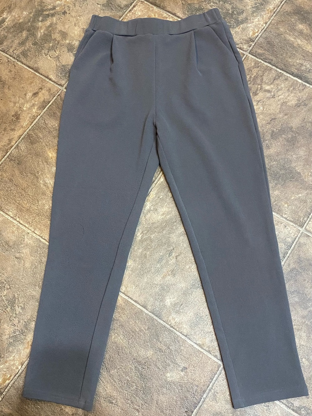 SHEIN Dark Gray Women's Tapered Dress Trousers